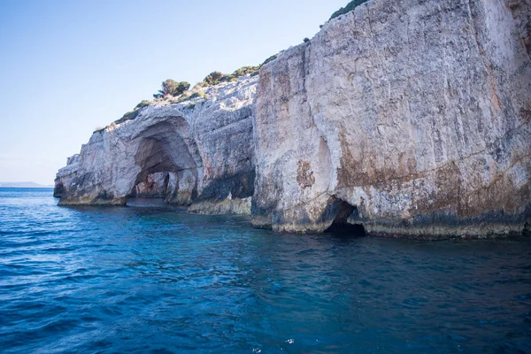 Cuevas Azules Grecia Isla Zakynthos —  Fotos de Stock