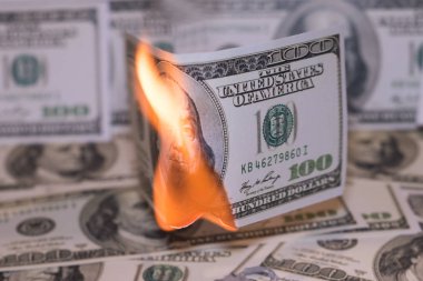 Hunred dolar Amerikan bize para birimiyle yanıyor