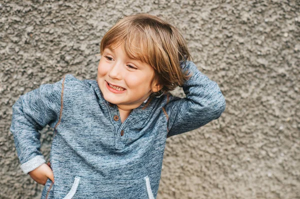 Outdoor Portrait Funny Year Old Kid Boy — Stock Photo, Image