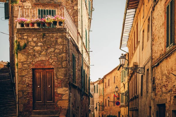 Pintoresca Vista Pequeña Calle Vieja Imahe Tomada Toscana Italia — Foto de Stock