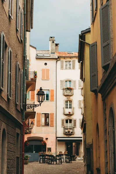 Bella Strada Nel Centro Storico Sion Canton Vallese Svizzera — Foto Stock