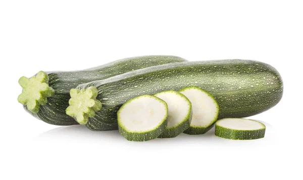 Fresh Zucchini Isolated White Background — Stock Photo, Image