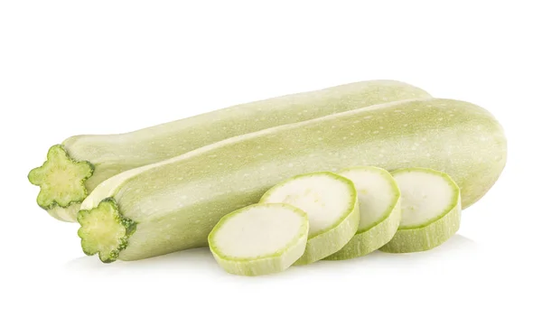 Färsk Zucchini Isolerad Vit Bakgrund — Stockfoto