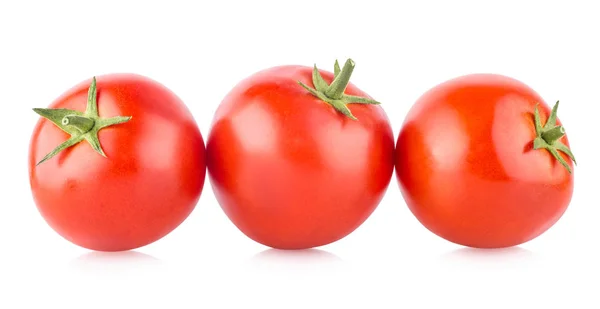 Rijpe Tomaten Geïsoleerd Witte Achtergrond — Stockfoto