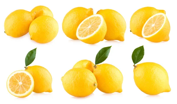 Images Ripe Lemons Isolated White Background — Stock Photo, Image