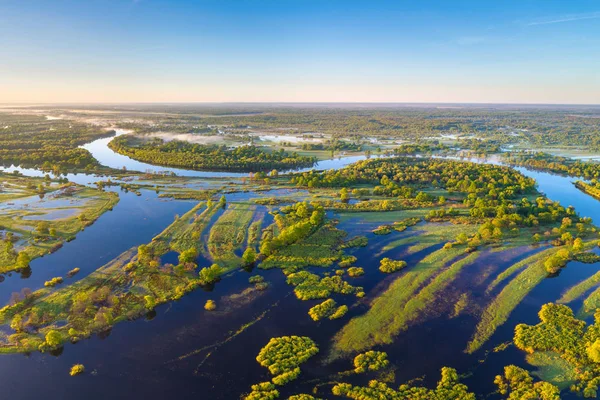 Río Prypiac Bielorrusia Primavera — Foto de Stock