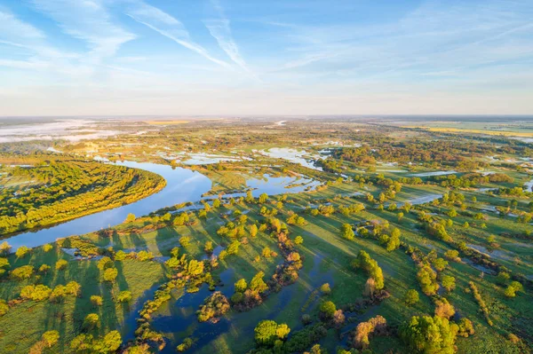 Rio Prypiac Bielorrússia Primavera — Fotografia de Stock