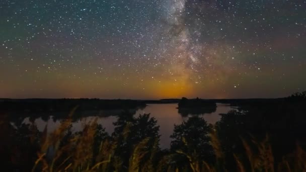 星夜在湖 — 图库视频影像