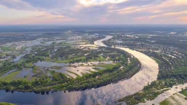 Llanura Inundación Del Río Prypyat Verano — Vídeo de stock