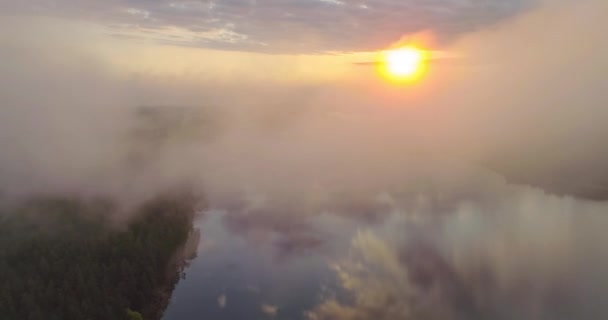 Schöner See Morgen — Stockvideo