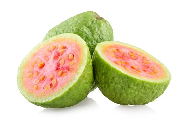 Guava Vruchten Geïsoleerd Witte Achtergrond — Stockfoto