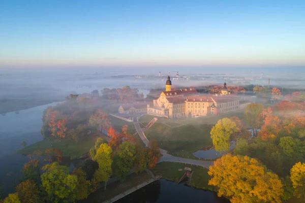 Niasvizh Kasteel Wit Rusland Luchtfoto — Stockfoto