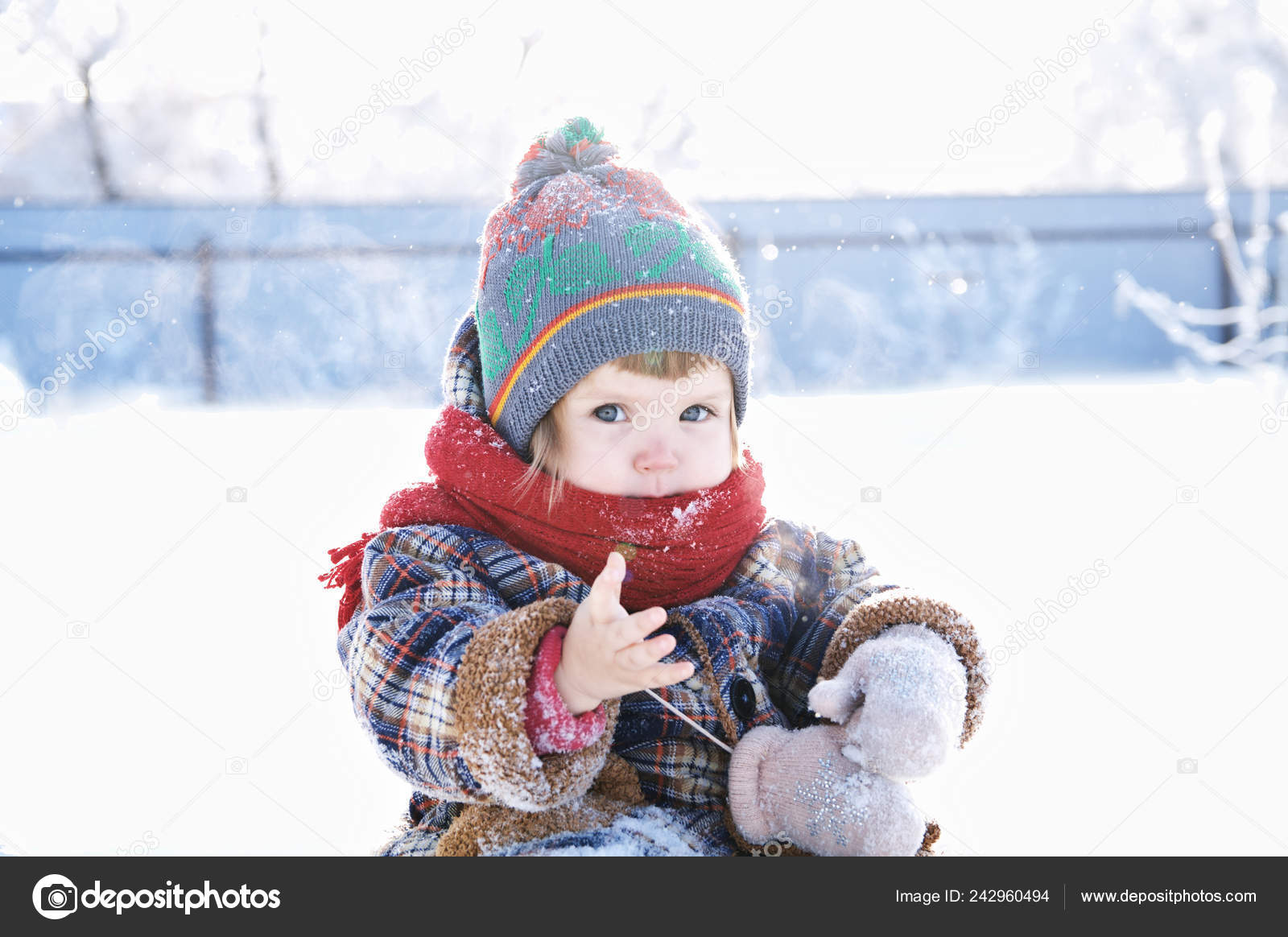 baby in winter clothes