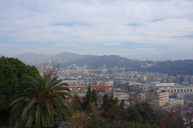 Cenova 'da Ponte Morandi Köprüsü Harabeleri