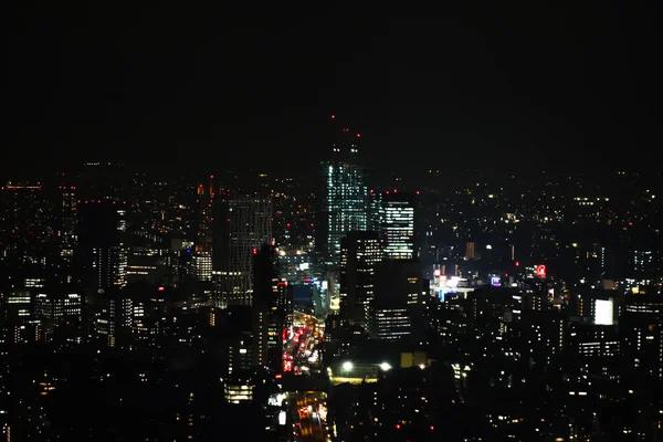 Tokyo hava gece görünümü — Stok fotoğraf