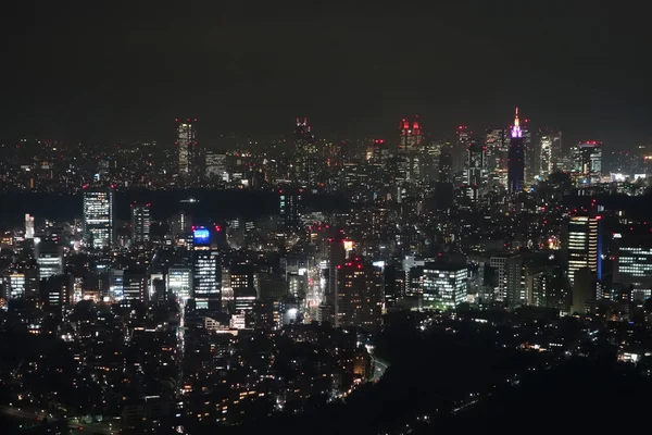 Vista aérea noturna de Tóquio — Fotografia de Stock