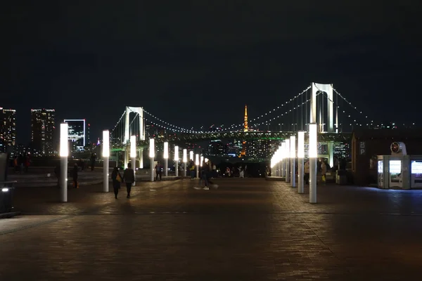 Vista noturna da cidade de Tóquio — Fotografia de Stock