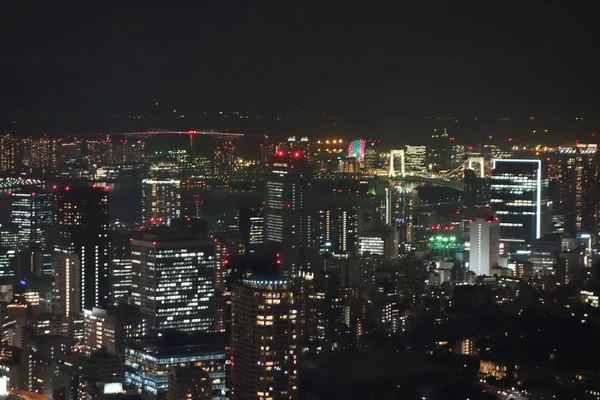 Vista aérea nocturna de Tokio — Foto de Stock