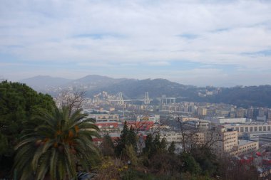 Cenova 'da Ponte Morandi Köprüsü Harabeleri