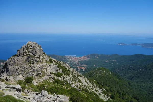 Vista Aérea Desde Monte Capanne Elba Italia — Foto de Stock