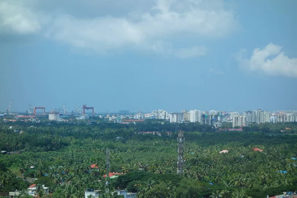 Vue Aérienne Ville Kochi Inde — Photo