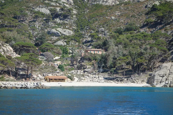 Cala Maestra Praia Ilha Montecristo Antiga Oglasa Mar Tirreno Parte — Fotografia de Stock