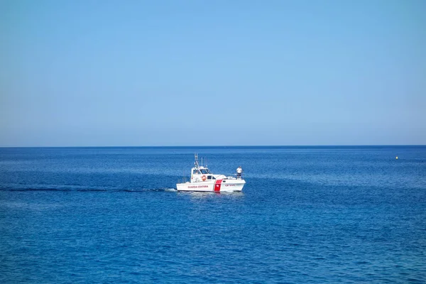 Pianosa Italia Circa Junio 2020 Barco Guardia Costiera — Foto de Stock