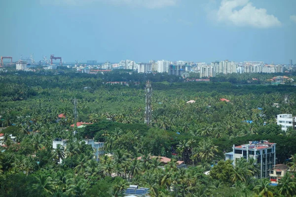 Vue Aérienne Ville Kochi Inde — Photo