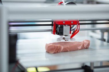 3d yazıcı et parçası yeniden yakın çekim