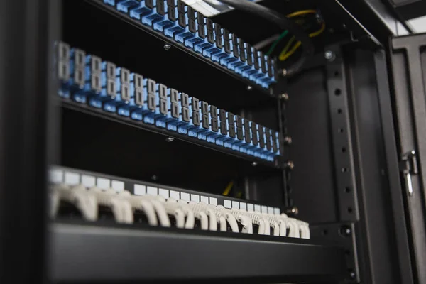 Modern server closet filling with equipment — Stock Photo, Image