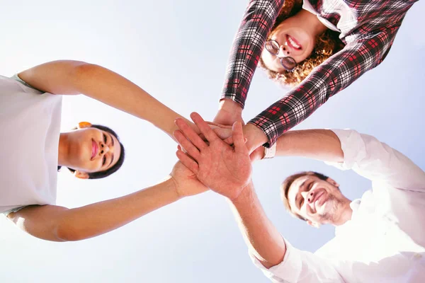 Inspirerat kollegor nöjda med deras arbete — Stockfoto