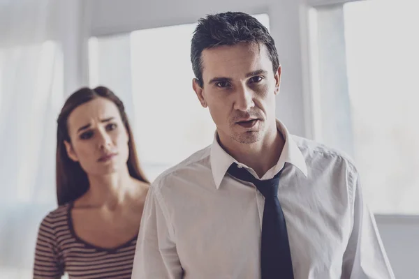 Sad young man looking at you — Stock Photo, Image