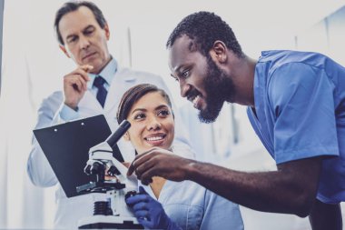 Şirketin üç bioengineers personel toplantısı