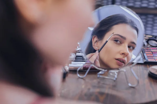 Cejas Para Colorear Hermosa Mujer Joven Para Colorear Sus Cejas — Foto de Stock