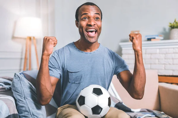 Overwhelmed man getting excited — Stock Photo, Image