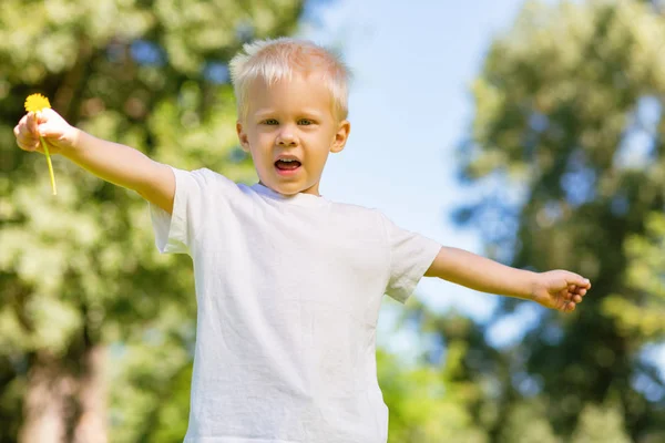 Good Mood Excited Cute Kid Being Good Mood While Moving — Stock Photo, Image