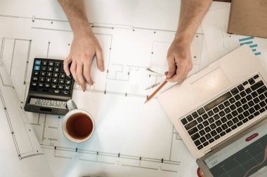 Profesyonel bir planı üstten görünüm