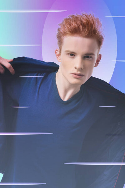 Young man looking at you