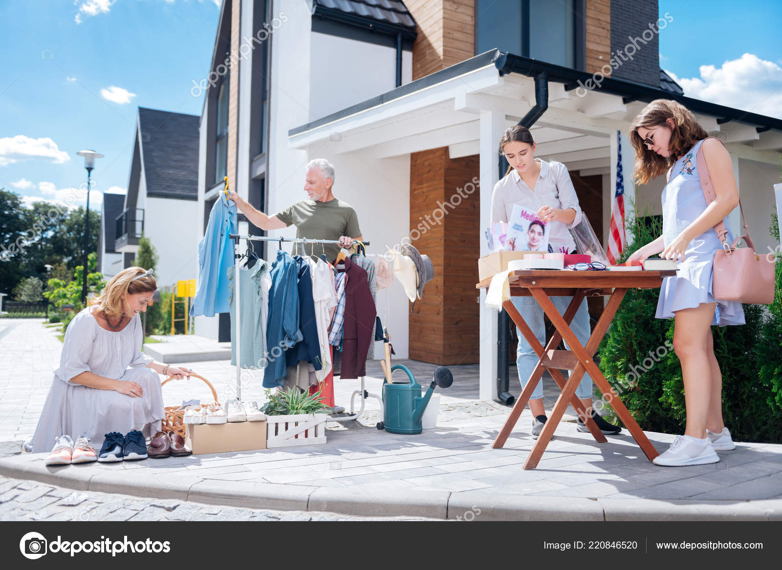 Big happy family feeling amazing while coming to traditional weekend