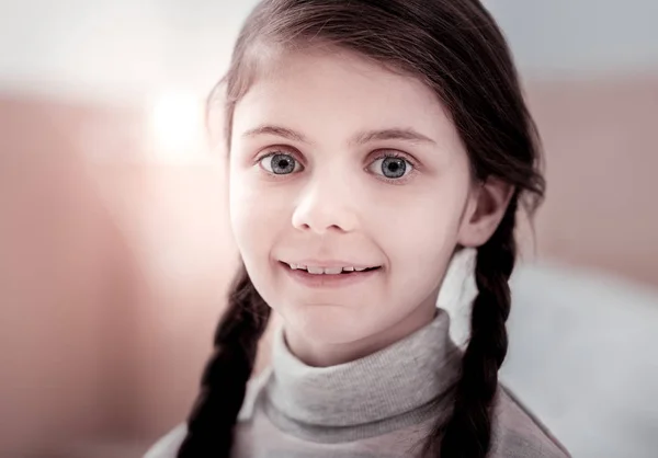 Close up of positive little girl — Stock Photo, Image