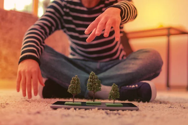 Determined young guy caring about world around us — Stock Photo, Image