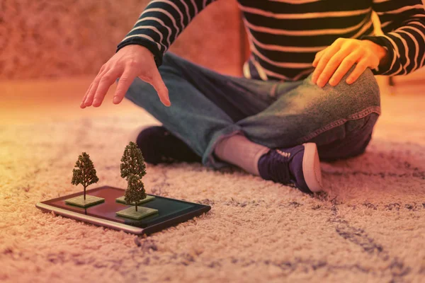 Budding young guy desiring change our planet — Stock Photo, Image