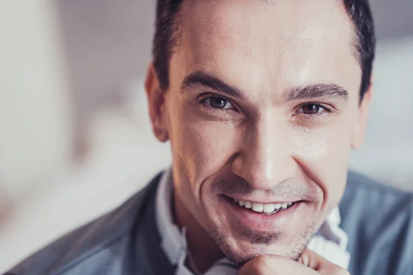 Portrait of a delighted cheerful man — Stock Photo, Image