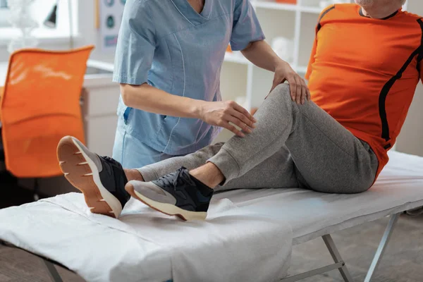 Close up of a nice aged mans leg — Stock Photo, Image