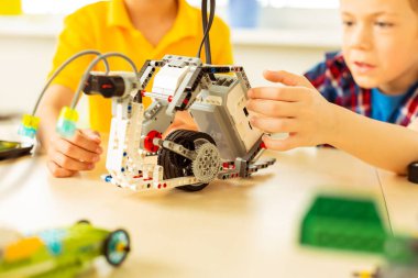Sözleşmeli modern bir robotun yakın çekim