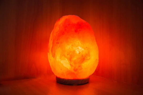 Salt lamp orange color, the ceiling is made of natural crystal rock salt, affects as a tonic anti-stress source, health relax.