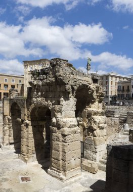 Lecce, İtalya'nın Roma amfi tiyatro