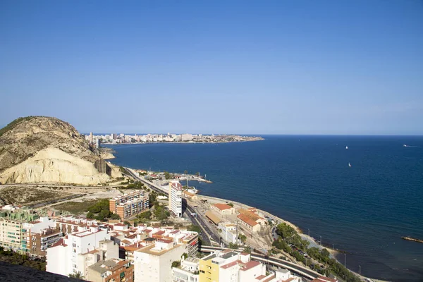 Vista Del Paesaggio Alicante Dal Castello — Foto Stock