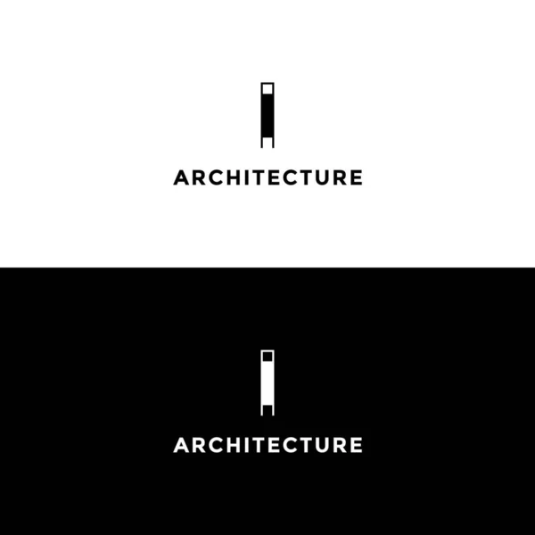 Arquitectura Monograma Letra Logo Con Estilo Minimalista — Vector de stock