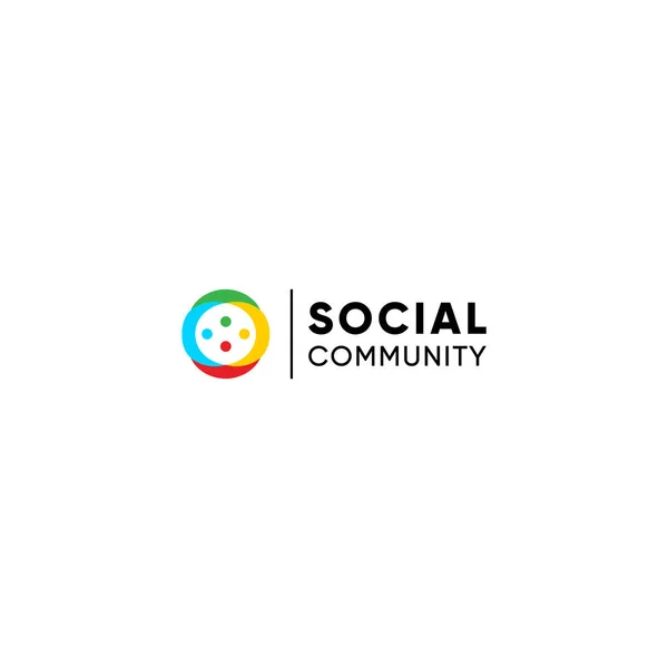 Community Social Logo Modern — Stock Vector
